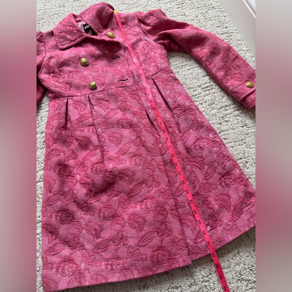 ~2 for $14~ Y2K Pink Brocade Pea Coat - Picture 11 of 17